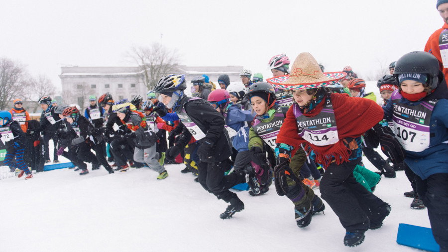 Le Pentathlon des neiges en famille