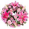 Pink Lily Wreath