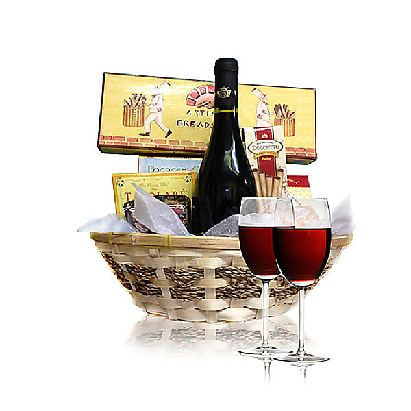 Wine and Cheese Basket delivered next day in Canada