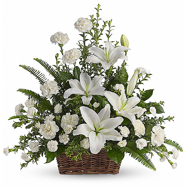 Peaceful White Lilies