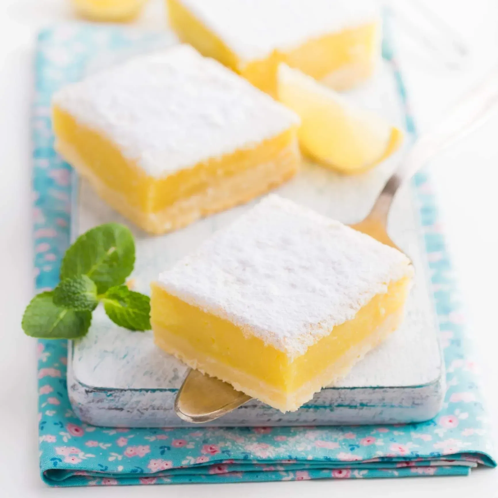 Lemon, almond and cranberry squares