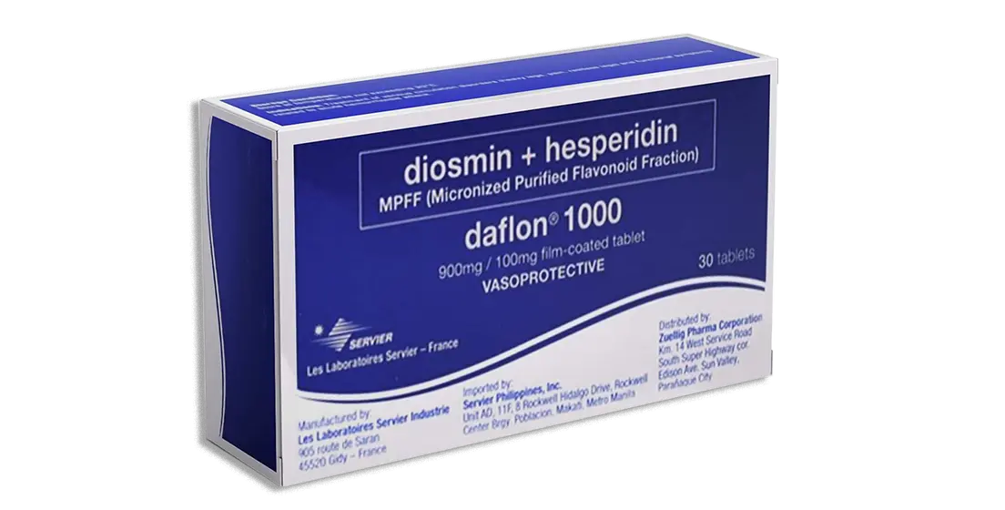 3X DAFLON 1000mg 30's Treatment of Hemorrhoids and Varicose Veins