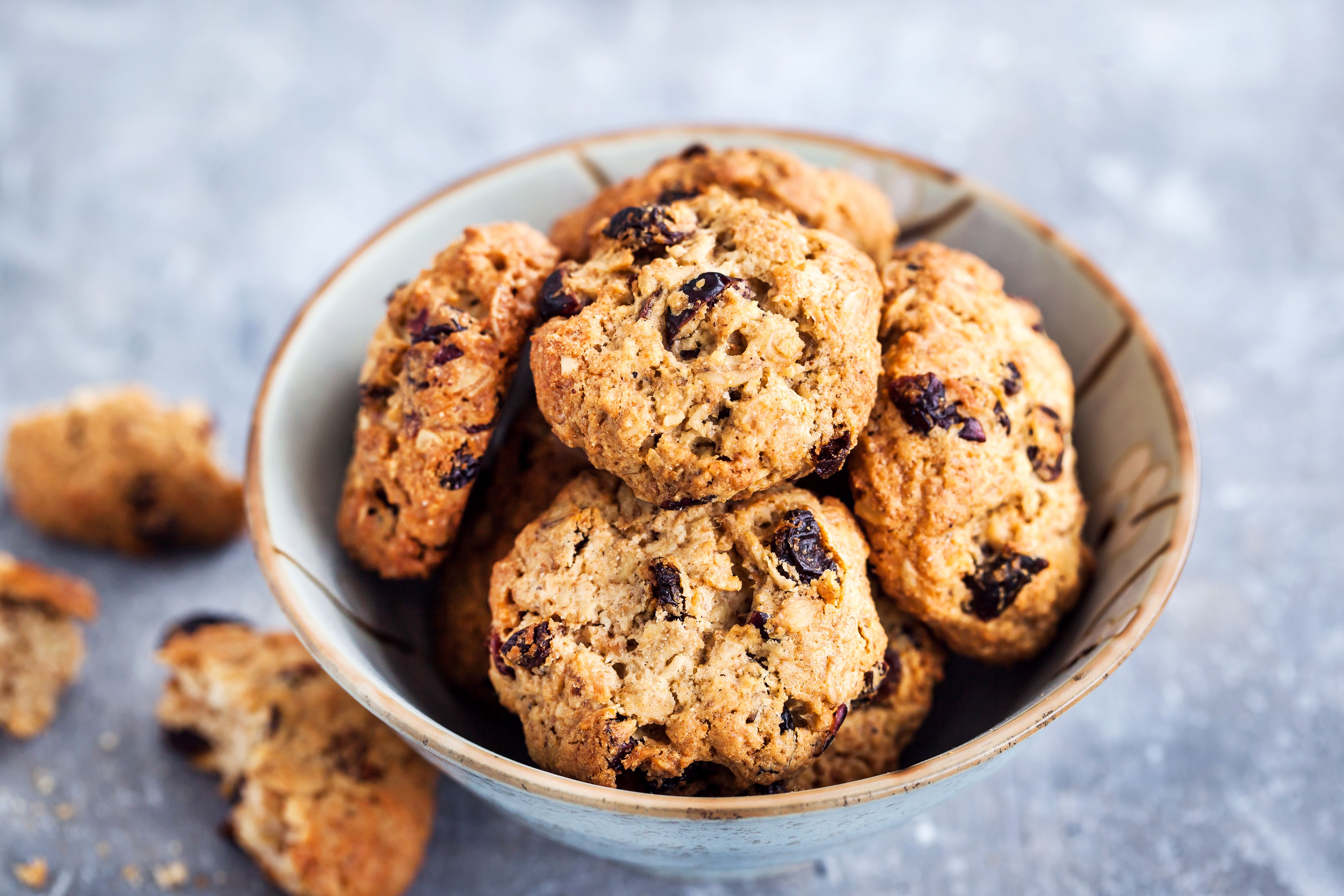 Oatmeal cookies with cranberries