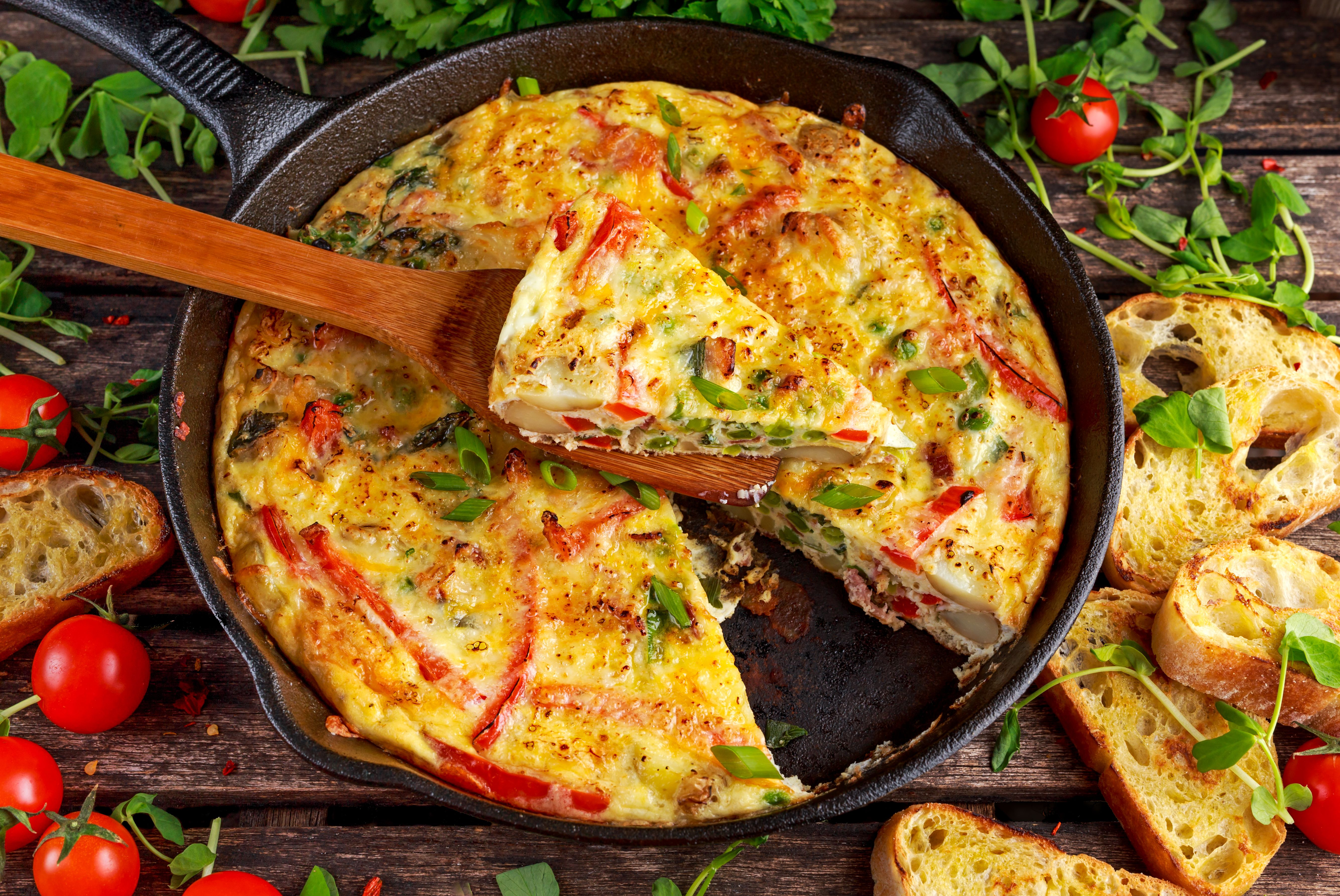 Tortilla with peppers and spices