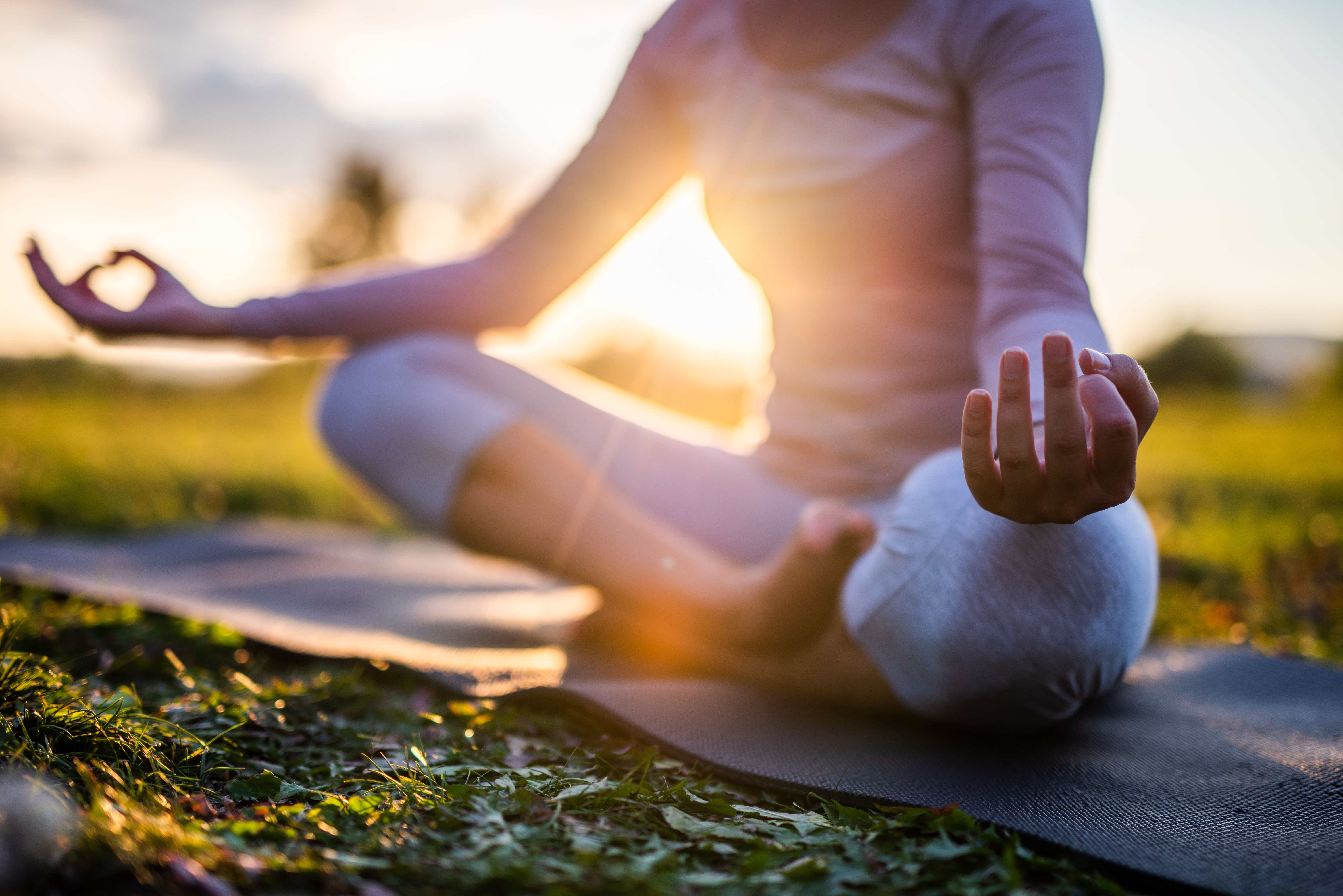 woman meditating
