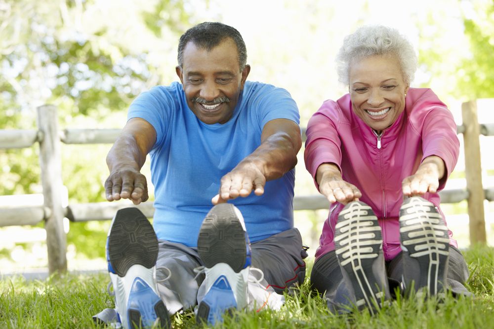 people stretching before exercise