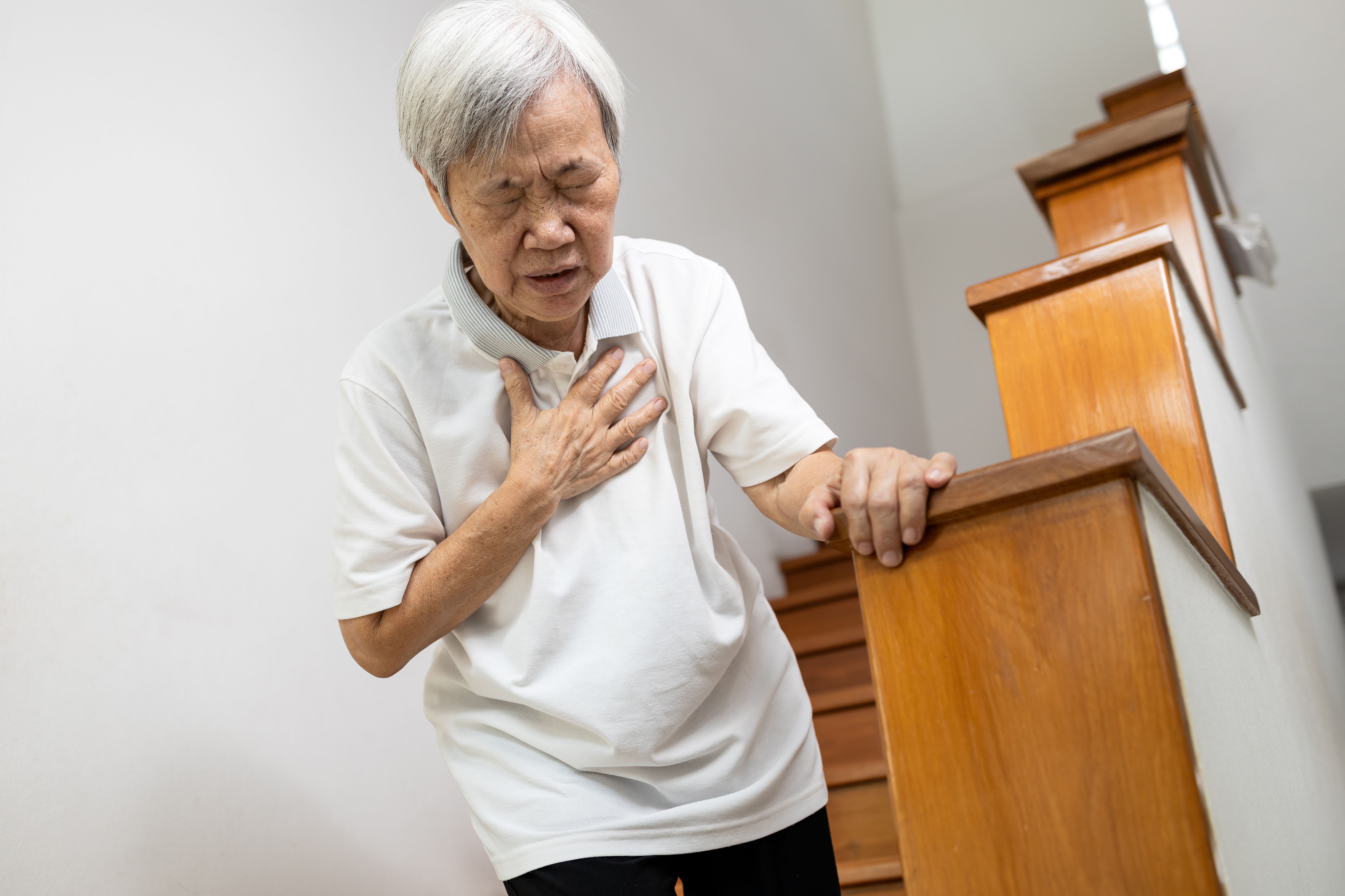 asian patient experiencing heart failure