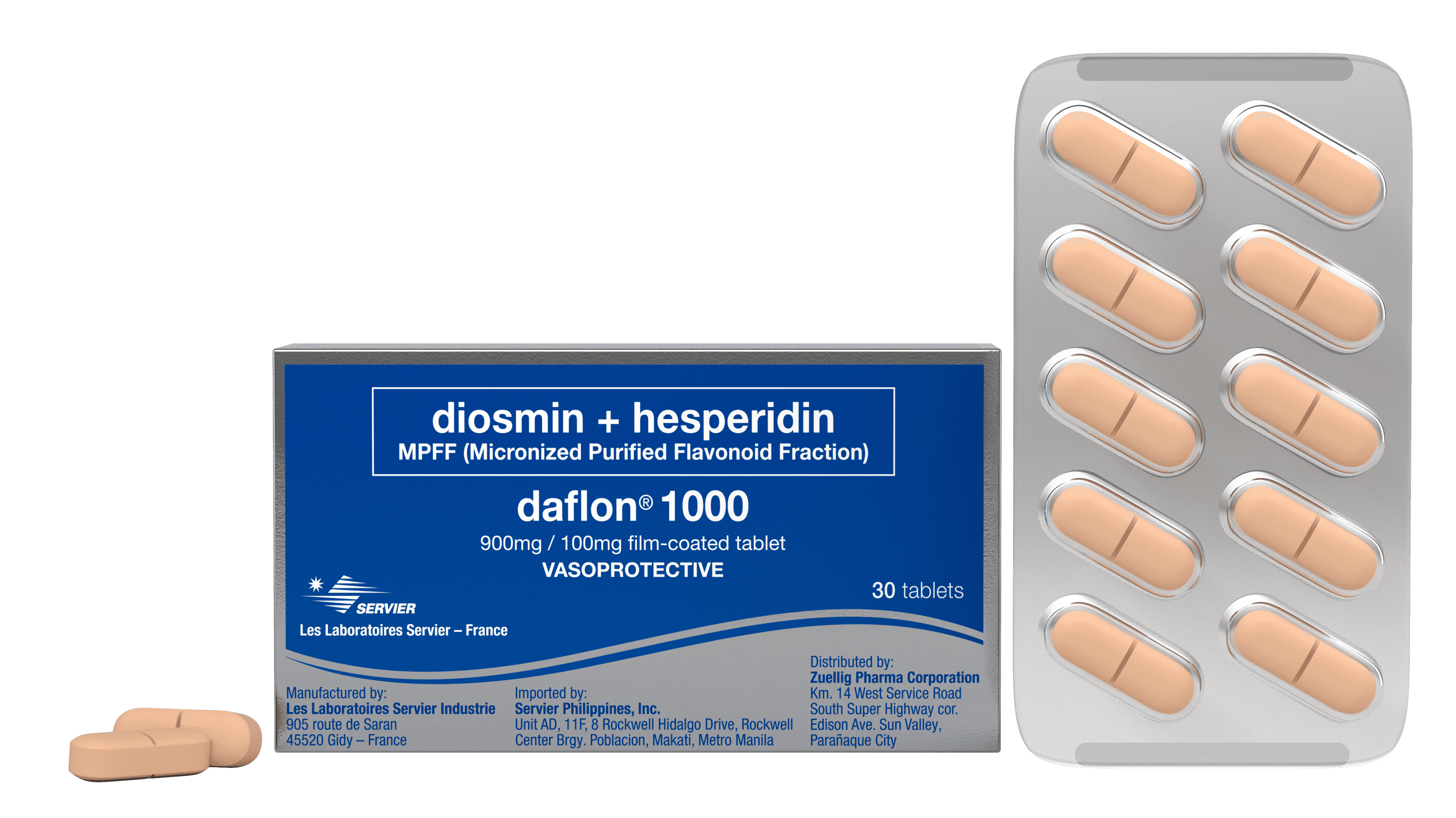 daflon packaging and tablet