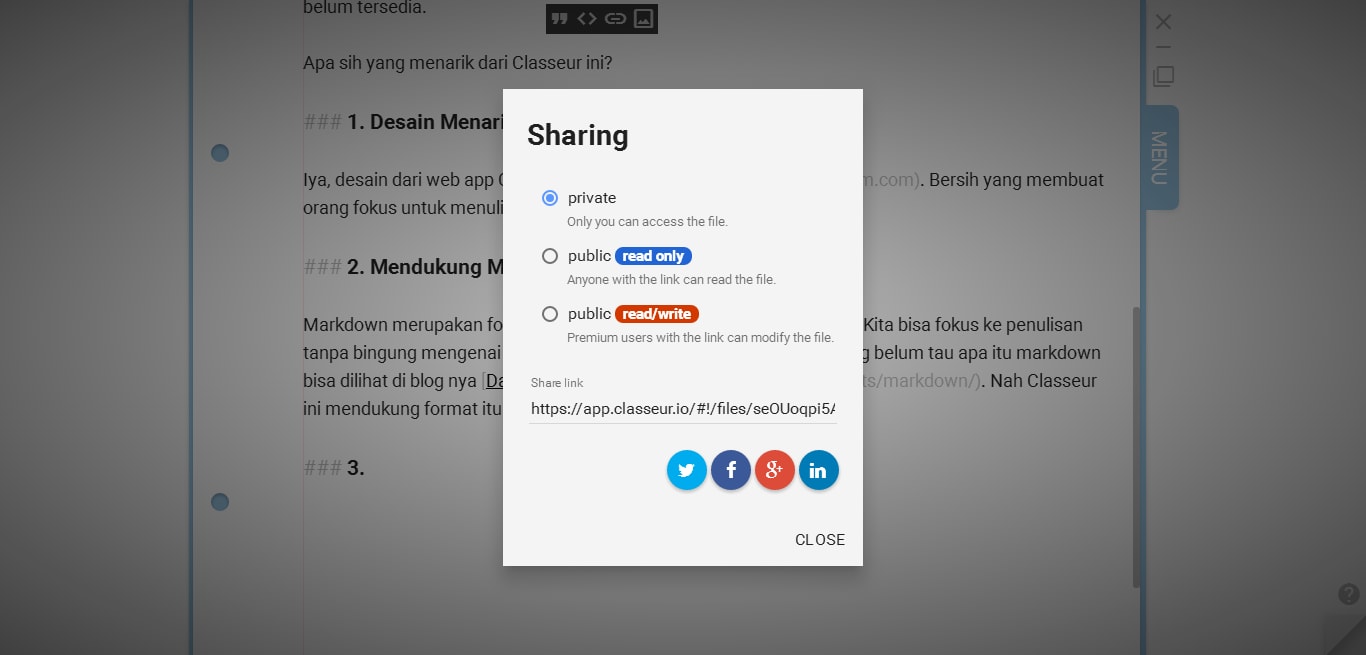 Fitur Share