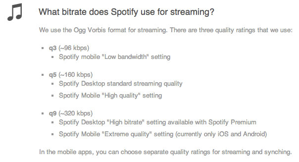 Bitrate yang digunakan