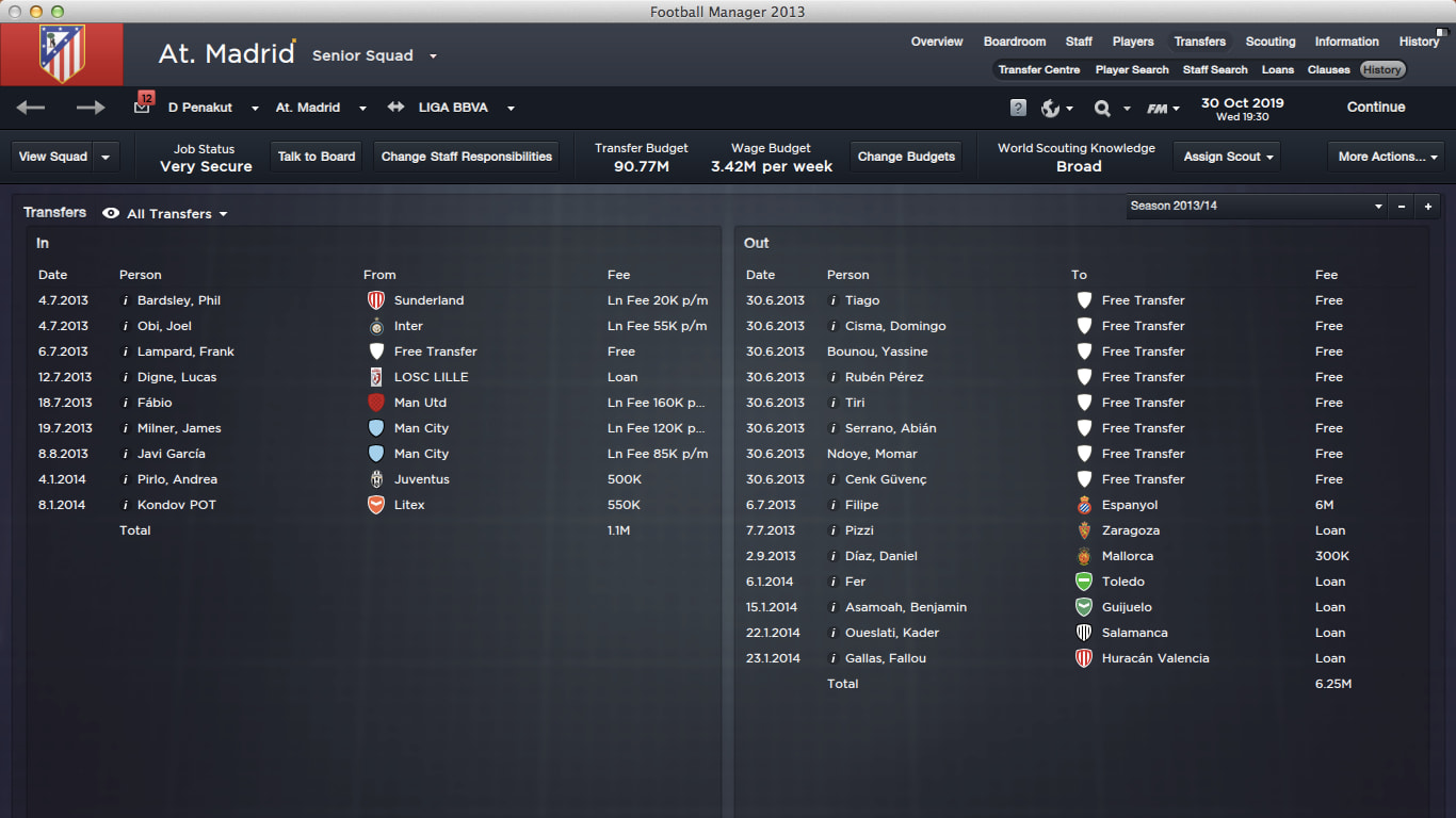Transfer 13/14