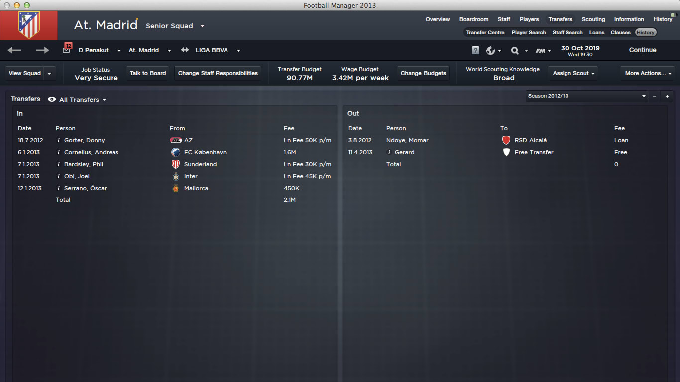 Transfer 2012/2013