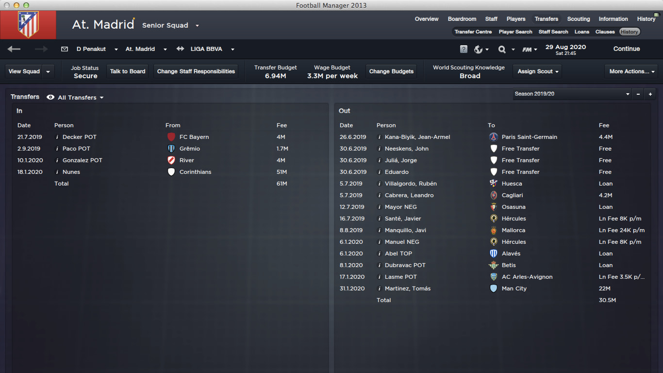 Transfer 19/20