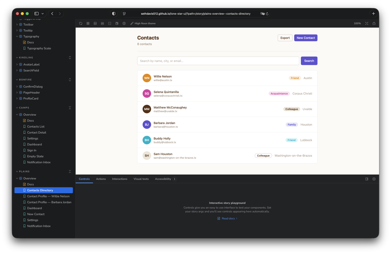 Lone Star UI Template