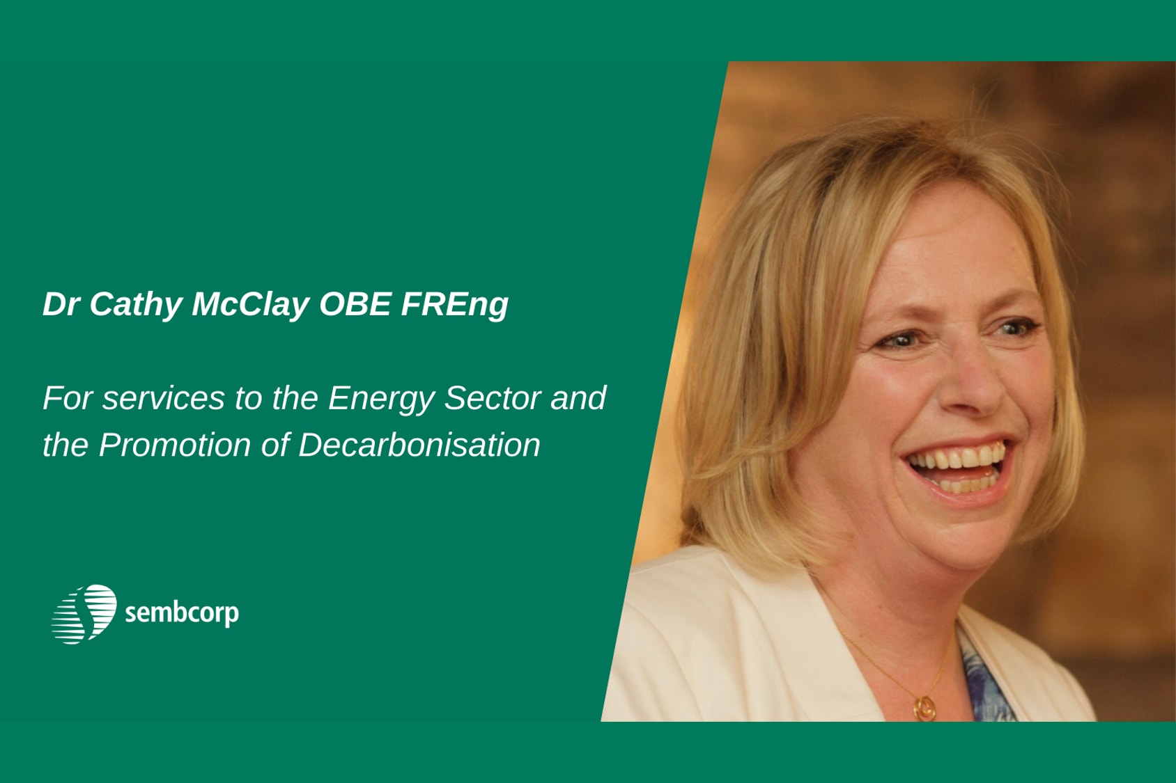 Cathy McClay awarded OBE