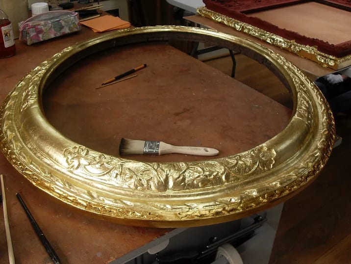 Restored frame with finish