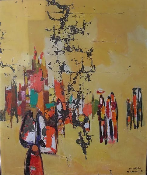 Canvas after lining ready for retouching