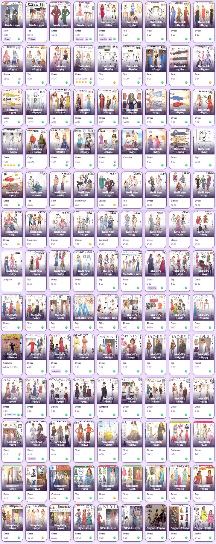 Sewing Room PA pattern grid