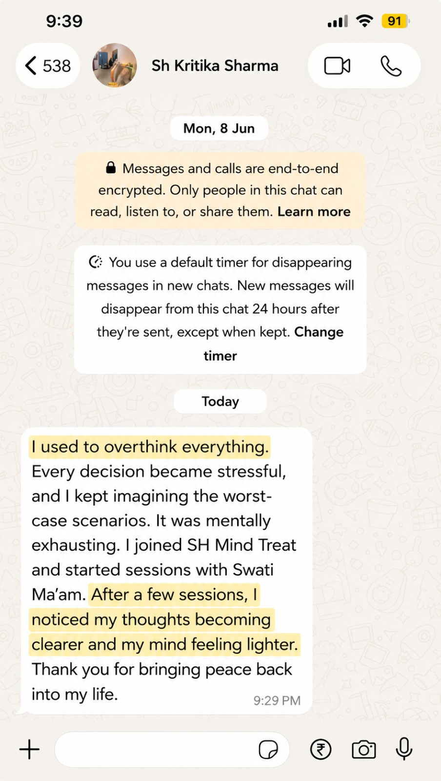Client WhatsApp Review 1