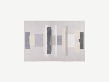 Contemporary rug with a geometrical pattern.