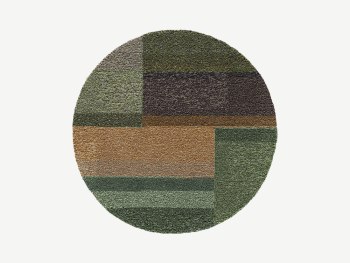 Colorful round rug.