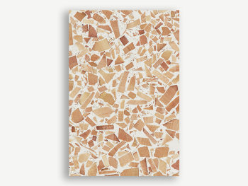 Sample of terrazzo surface made with scrap wood.