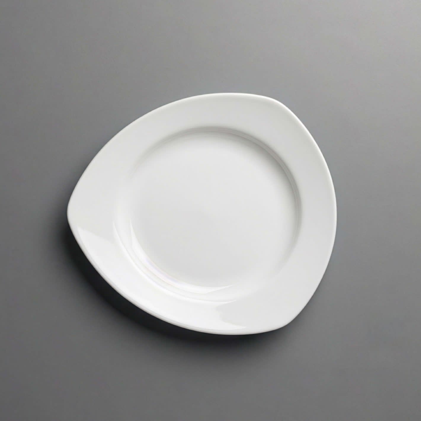 White Pebble Rim Plate