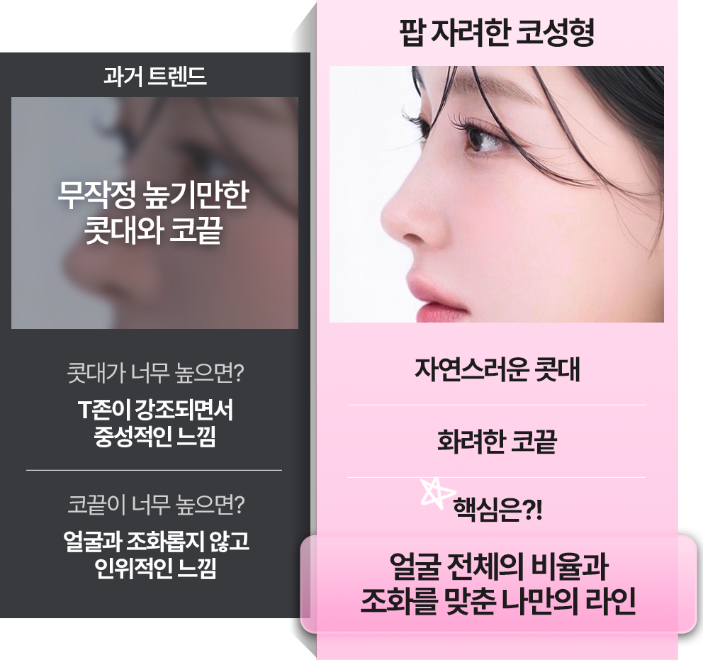 트렌드를 아는 팝 맞춤 코성형