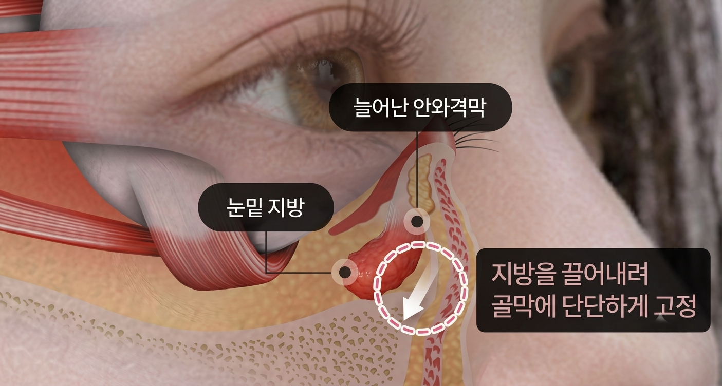 눈밑지방재배치 원리와 고정 방식