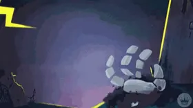 Skeleton rises for halloween