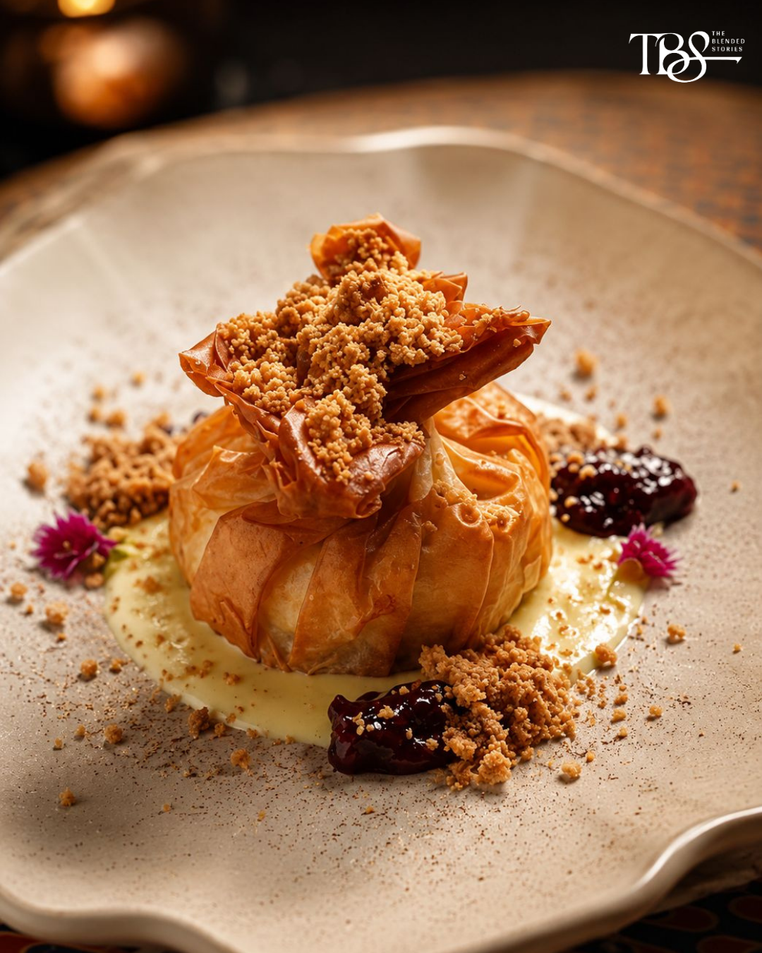Lyla - Filo Wrapped Cheesecake.