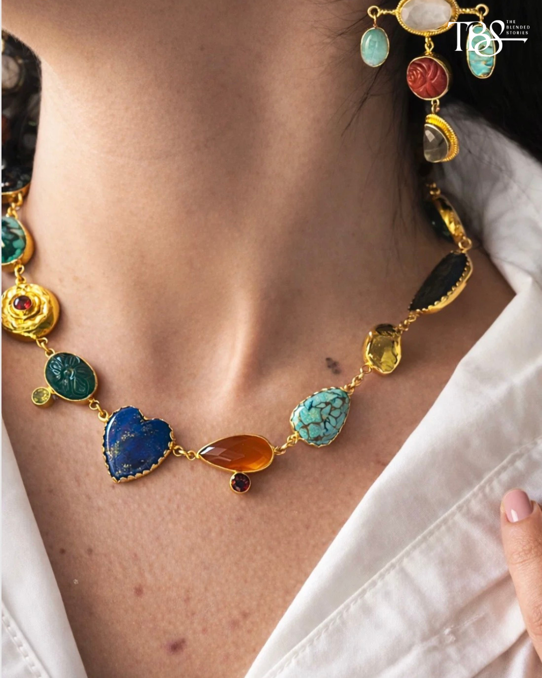 Multi Gemstone Necklace — Arvino A colourful gemstone necklace that adds an easy point of interest to everyday dressing. Price: ₹11,500