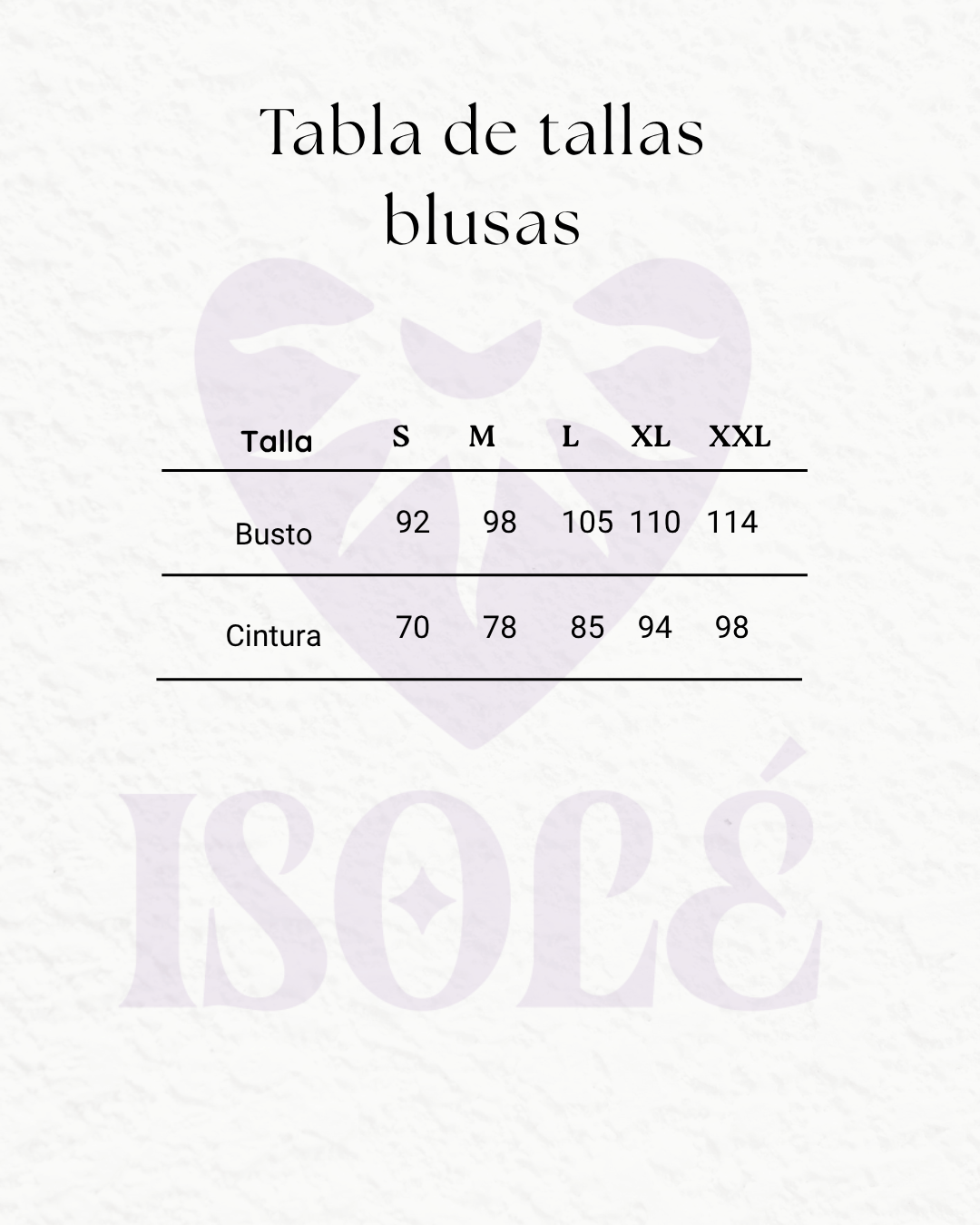 Tabla de tallas - imagen 2