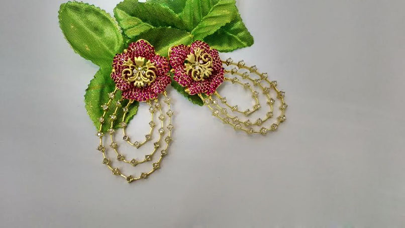 Floral Antique Earrings