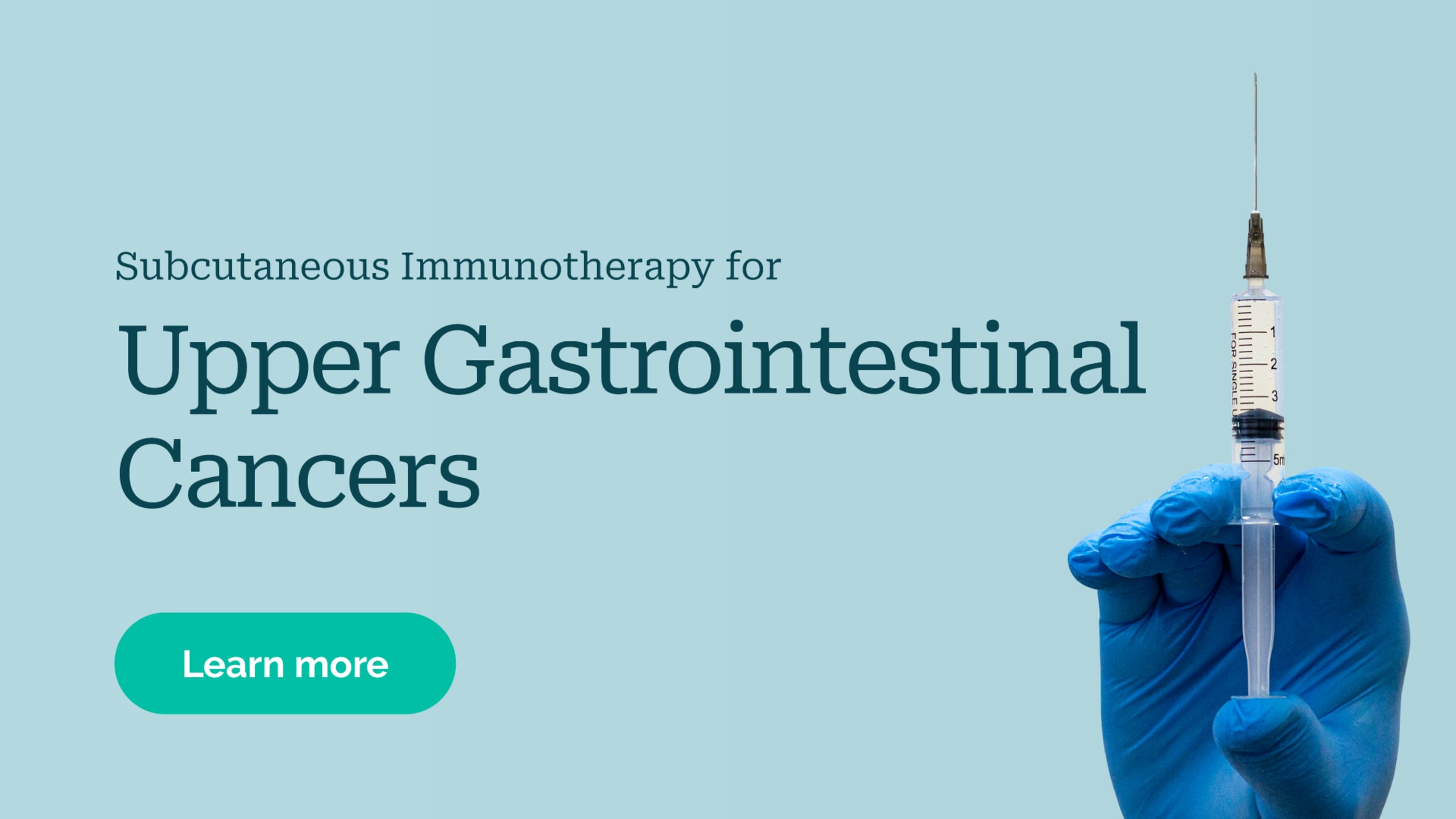 Subcutaneous immunotherapy for upper gastrointestinal cancer