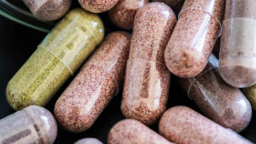 Close up of supplements.