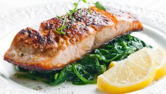 Salmon with spinach recipe