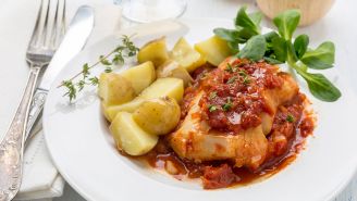 Baked Italian-style cod recipe