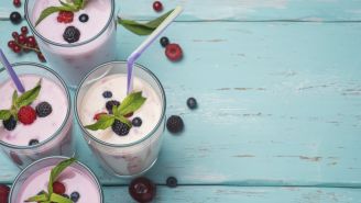 Healthy berry smoothie