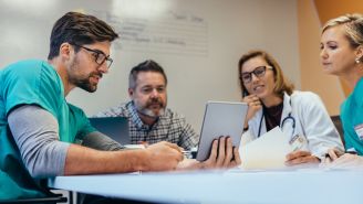 What healthcare providers treat thyroid eye disease?