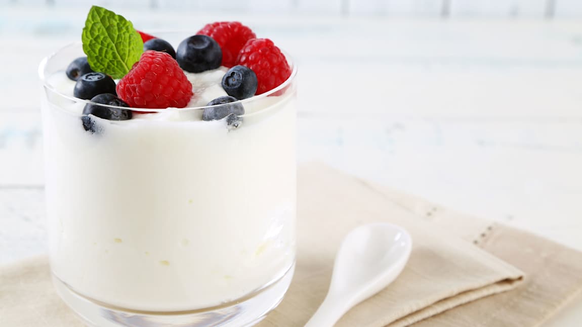 Yogurt and berries