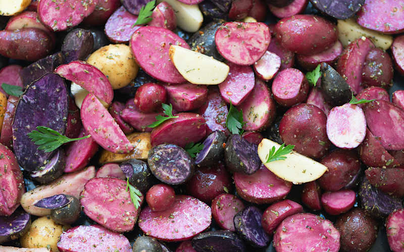 Colorful potatoes