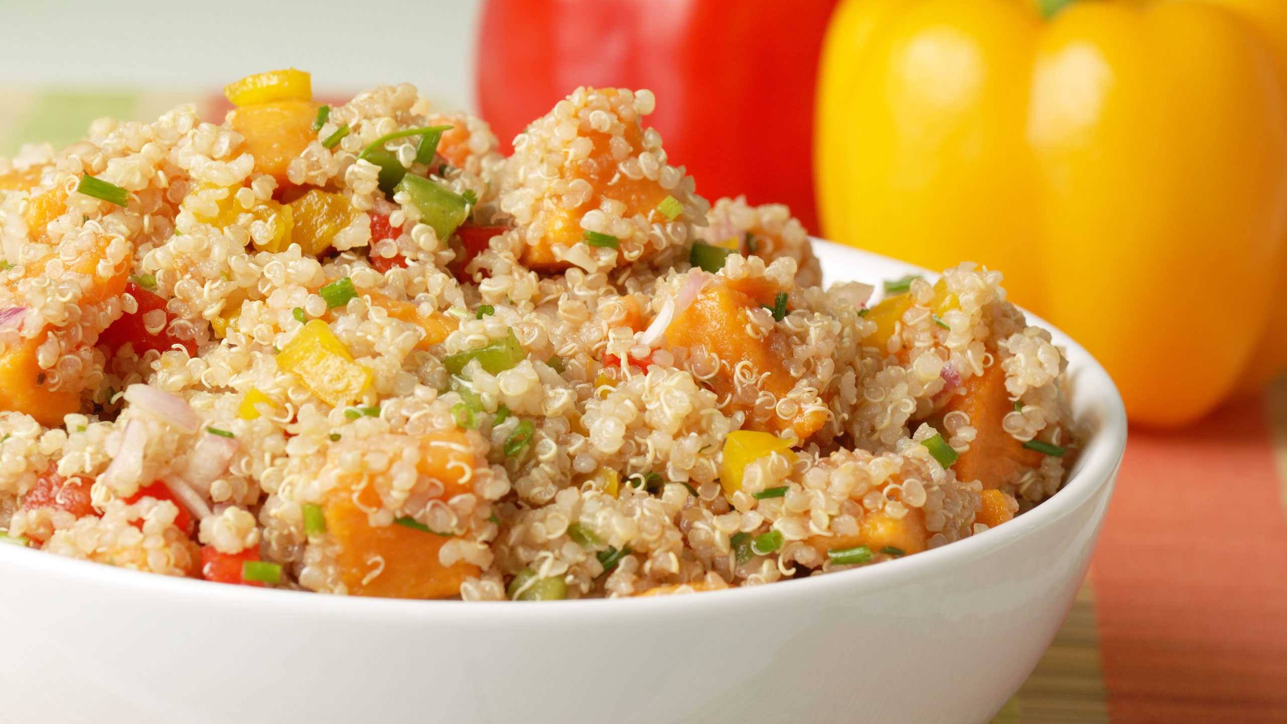 Colorful vegetable and quinoa salad