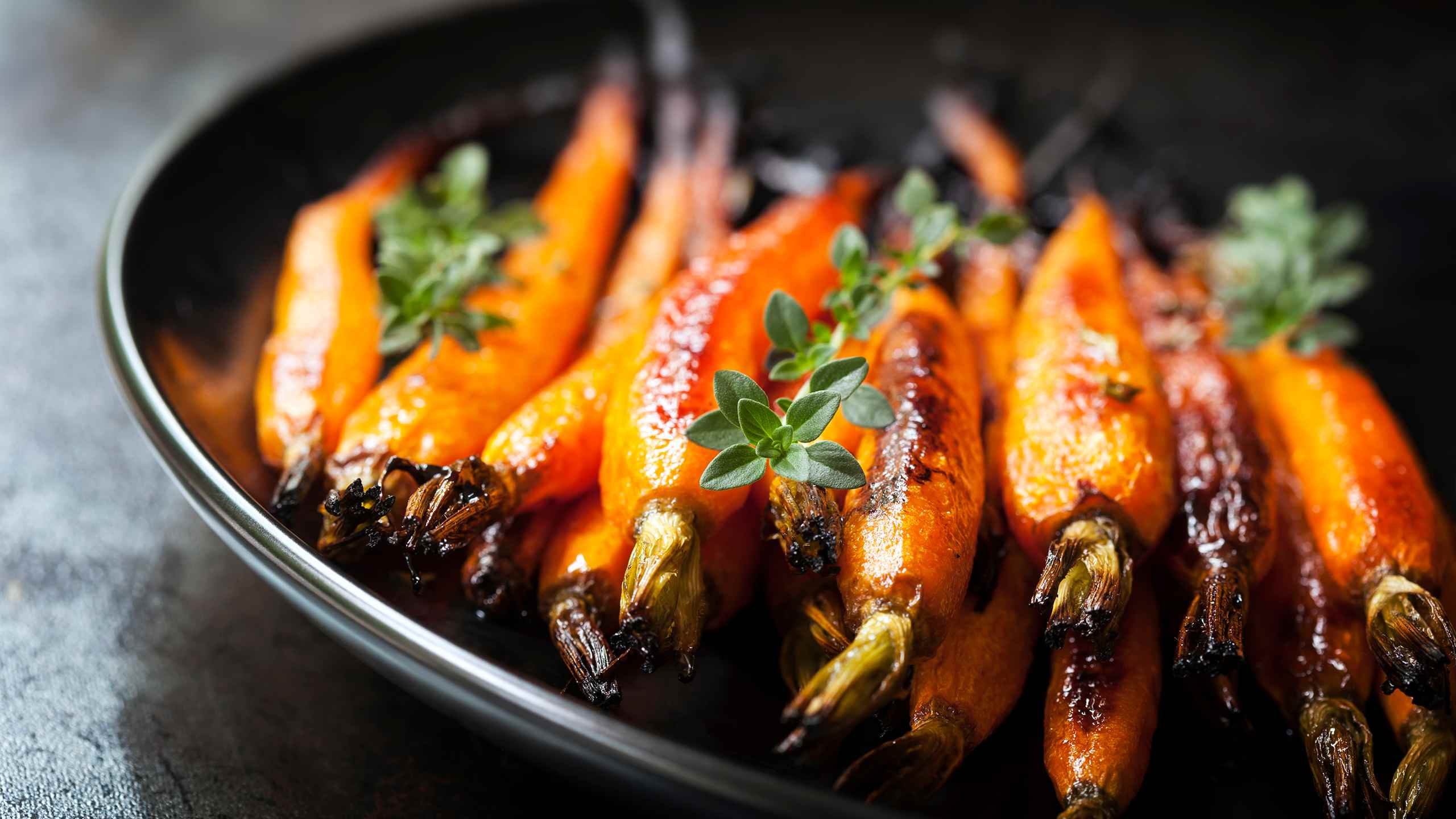 Garlic-roasted carrots