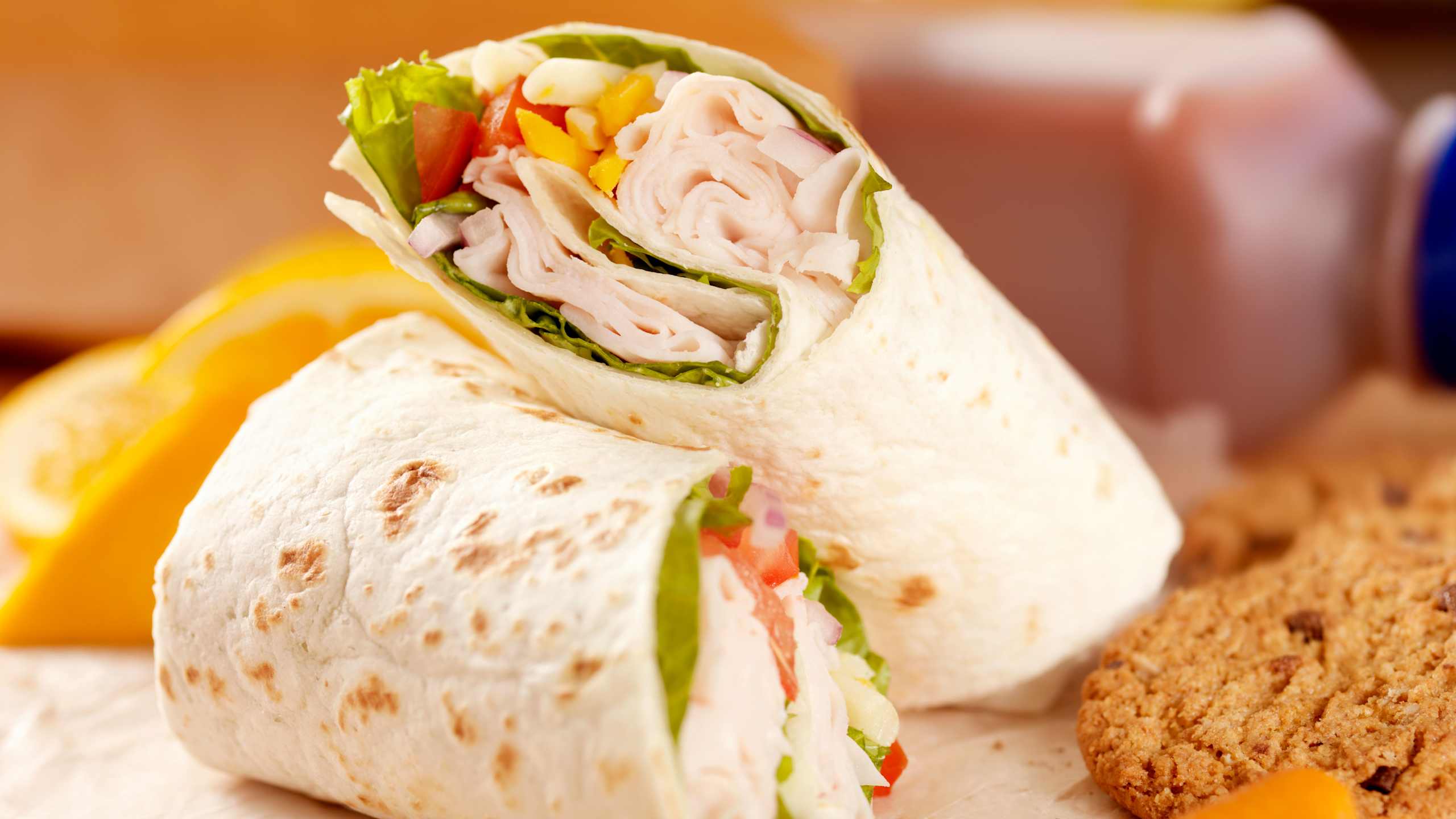 Turkey and spinach wrap