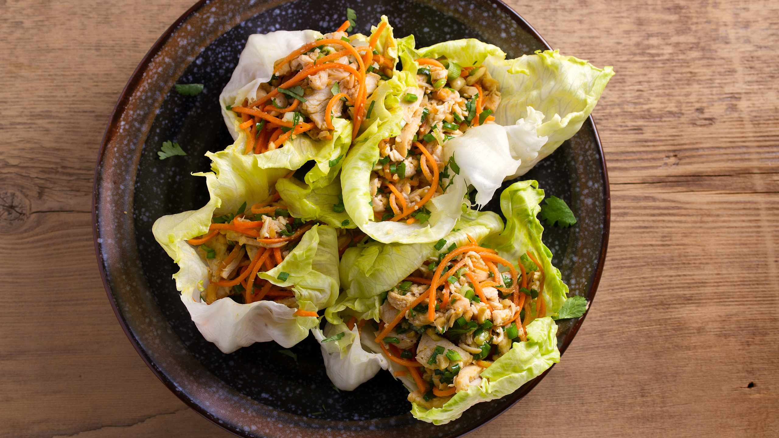 Thai peanut lettuce wraps