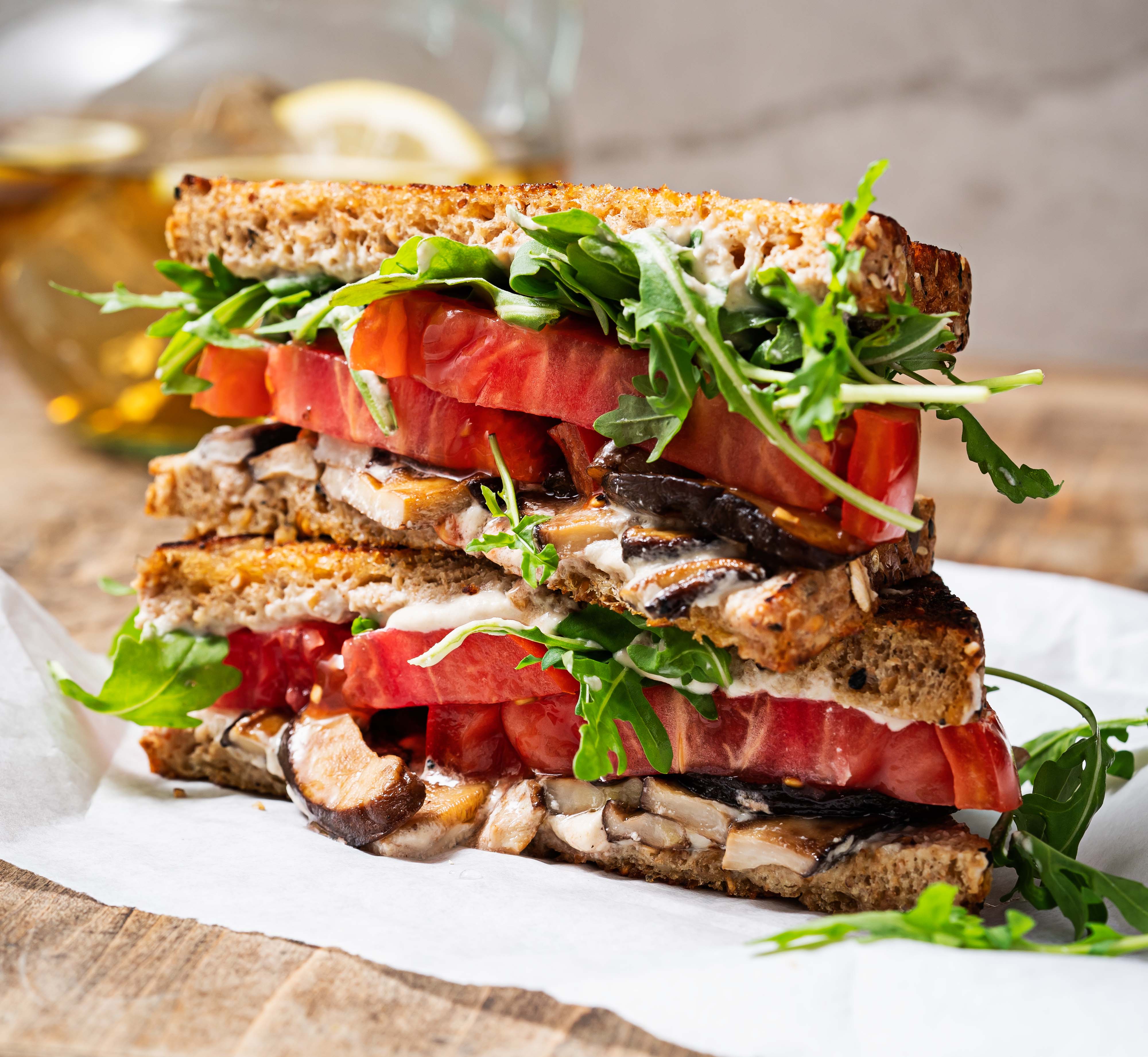 Tasty mushroom 'MLT' sandwich recipe