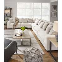 Lyndeboro-Exclusive 6 Piece Modular Sectional - Natural - Left