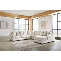 Lerenza-Exclusive 4 Piece Sectional with Chaise - Birch - Right