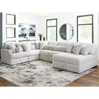 Snodoodle 6 Piece Modular Sectional with Chaise - Arctic - Right